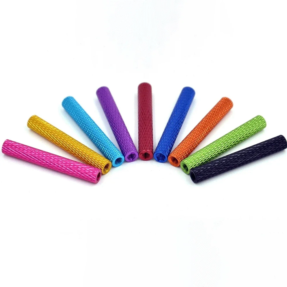 5Pcs M3x20mm Round Aluminum Column Rods Tube Standoff Round Alloy Spacer Stud Fastener for RC Multirotors Quadcopter Model