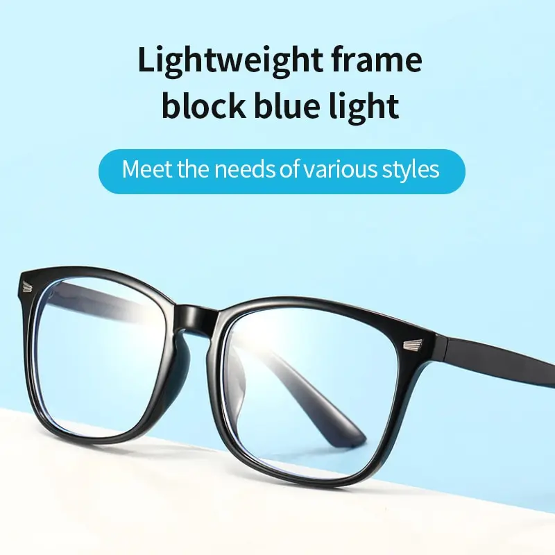 Fashion Eye Protection Glasses Frame Classic Plain Glasses Anti Blue Light Retro Mirror Without Degrees anti blue light glasses