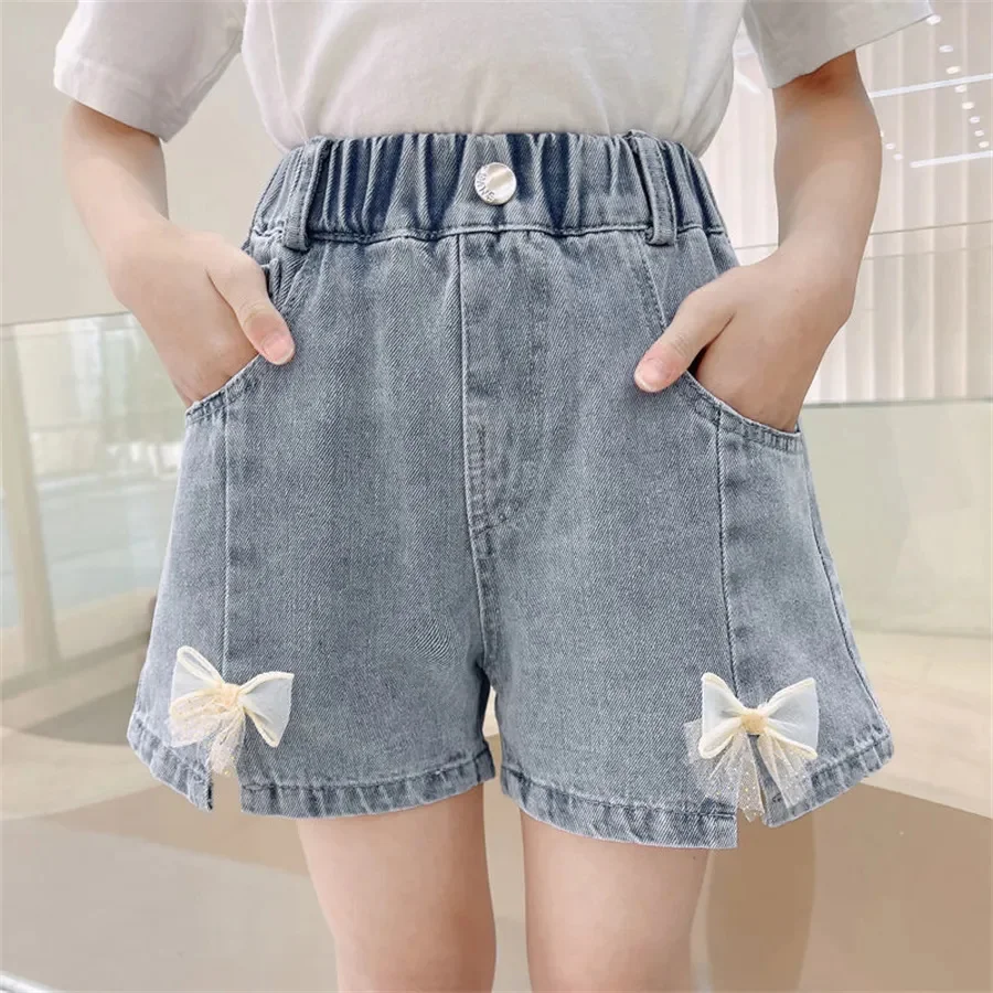 

Girls Cotton Denim Jeans Shorts Children Thin Soft Trousers Kids Casual Clothes Clothing Korean Style
