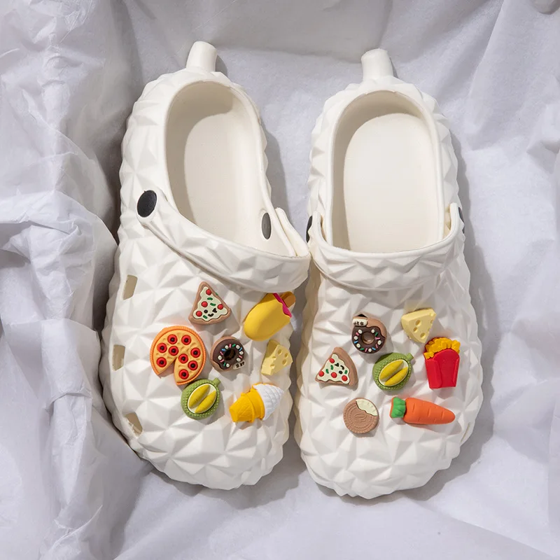 Platform Cloud Summer Durian Fruits Pantofole Charm Cartoon Shoes For Women Flip Flops Clog Indoor Antiscivolo Soft Home House 2024