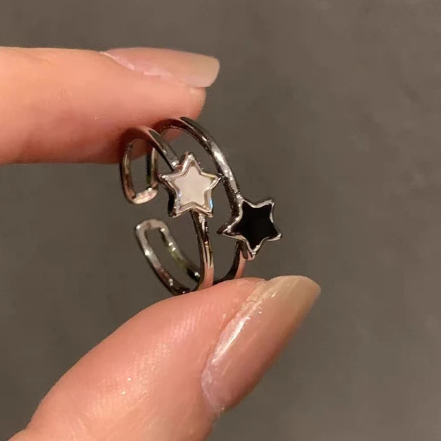 리틀 샤인 스타 크리스탈 오픈 링: 손가락을 장식하는 반짝이는 보석