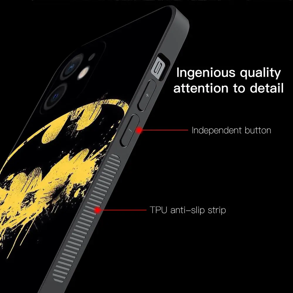 Phone Case for iPhone 13 12 11 Pro Max XR X XS 8 7 6 6S Plus 13mini 5 5S SE 12mini Cover Silicon Coque Batman Cartoon