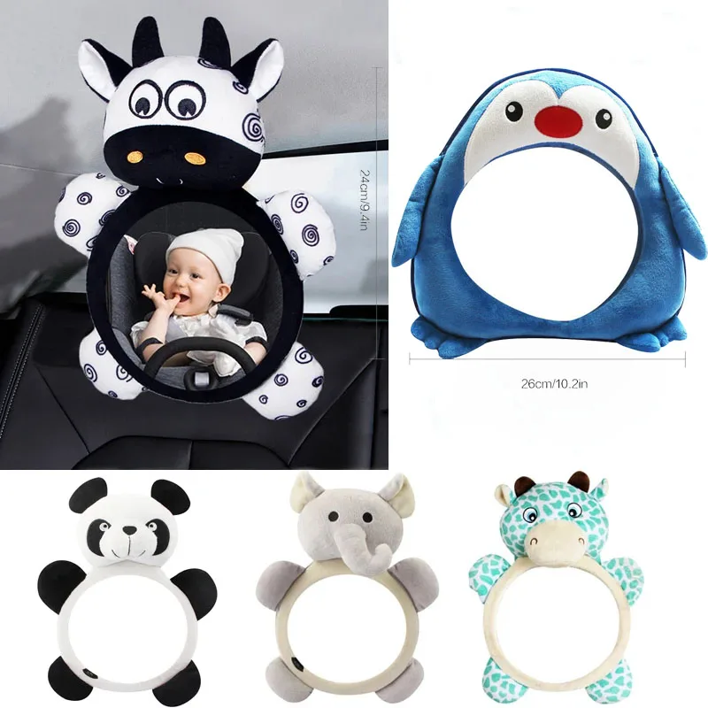 Black White View Back Seat Mirror Baby Car Mirror Safety Seat Headrest Rearview Baby Facing Rear Ward Car Kids Monitor