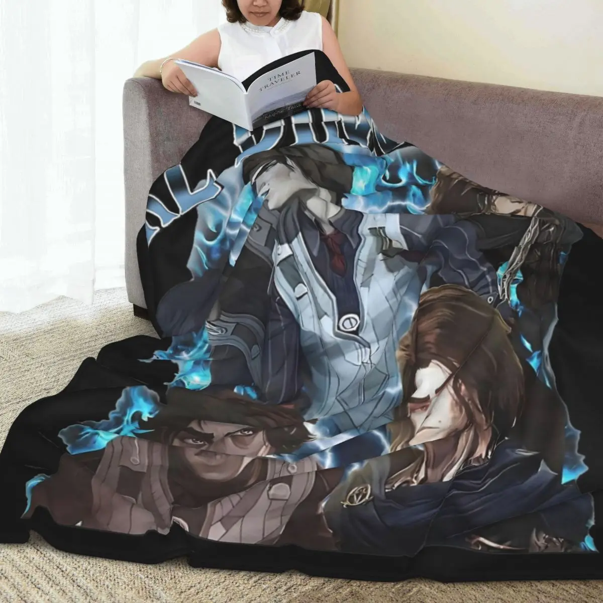 Girl Dinner Viktor Arcane Blanket Flannel Winter Movie Game Multi-function Ultra-Soft Throw Blankets for Bed Travel Quilt 3