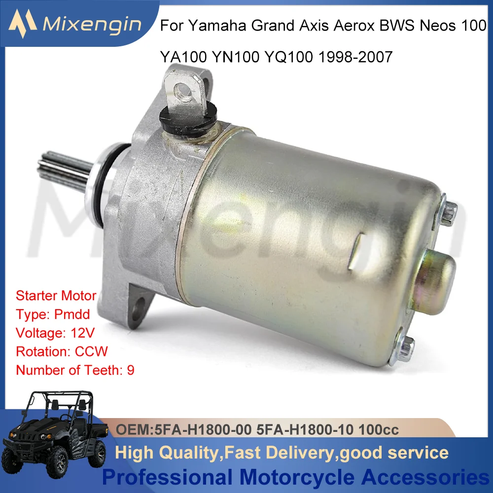 thumbnail image 1 of Motor de arranque eléctrico para motocicleta Yamaha Grand Axis Aerox BWS Neos 100 YA100 YN100 YQ100 5FA-H1800-00 1998-2007, 1 of 4