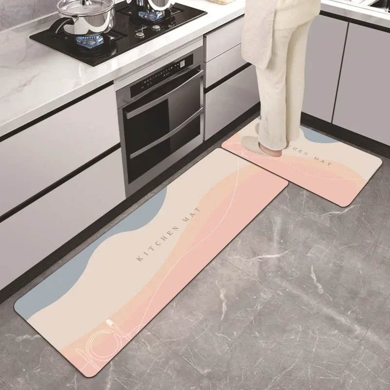 

New Non-Slip Absorbent Kitchen Mat Quick Drying Diatomaceous Mud Carpet Absorbent Anti Fall Rugs Anti Oil Stain Floor Mats