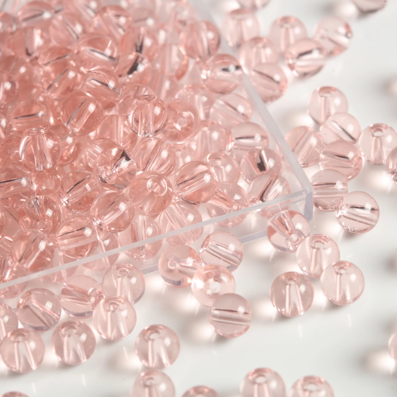 Transparent Deep Wine Red Smooth Round Glass Beads