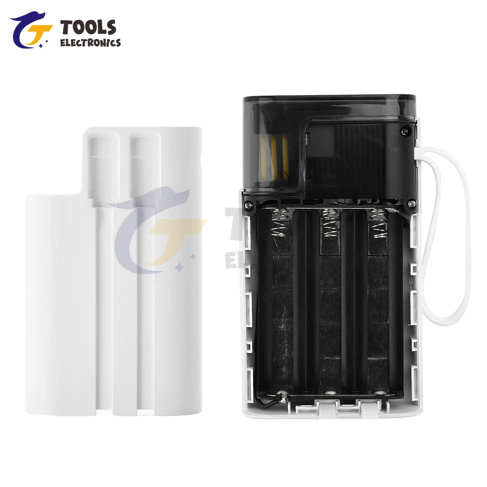22.5W power bank battery storage box power bank case battery power bank box Case No Soldering Camping Light Mobile Power Kit 3x18650 Battery Box with Cable DIY Charging Treasure