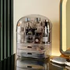Transparent Desk Makeup Organizer Box, Large Capacity Cosmetic Jewelry Storage Drawer Bathroom Dressing Table Sundries Container 1