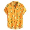 Unisex Summer Avocado 3D Printed Shirt For Men Casual Loose Tropical Hawaiian Short Sleeve Shirt High Quality Button Up Top 3