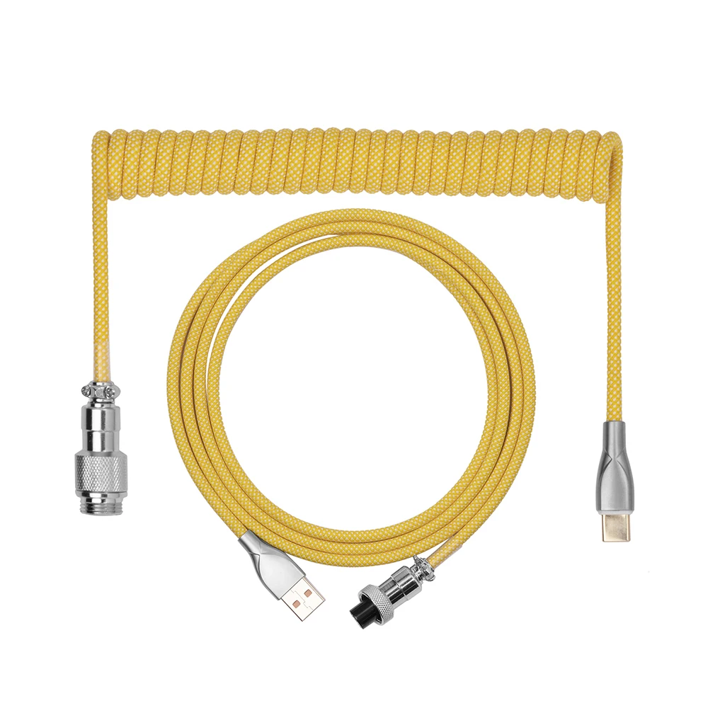 Epomaker-cabo Mecânico para Teclado Enrolado Tipo-c Usb a Tpu Conector Aviador Destacável para Jogos Macaron 18 m - Imagem 4