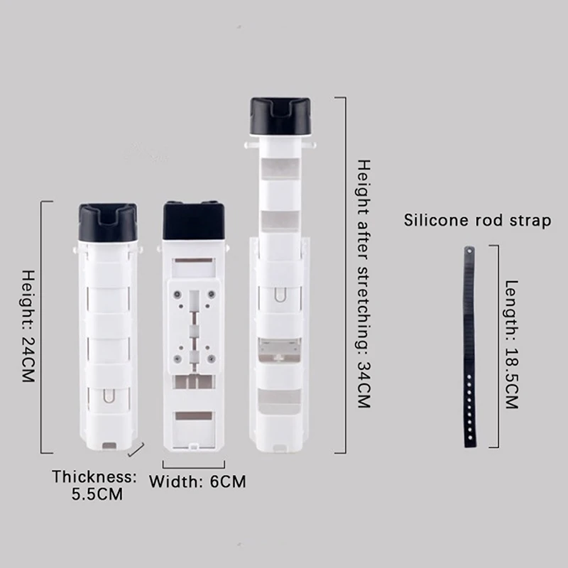 Fishing Rod Holder Fishing Cooler Box Tackle Box Barrel Holder Detachable Rod Bracket Adjustable Pole Tube Stand Snap Design