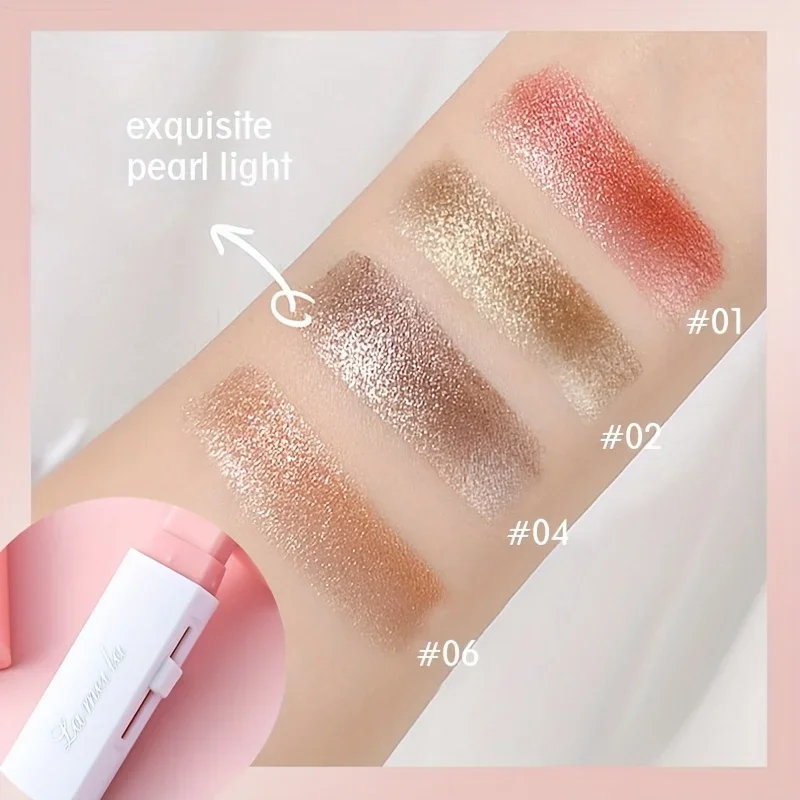2 In 1 Pearly Highlighter Eyeshadow Stick Glitter Eyeshadow Eyeliner Stick Eyes Makeup Cosmetics Make Up Waterproof Long Lasting_voghion.com