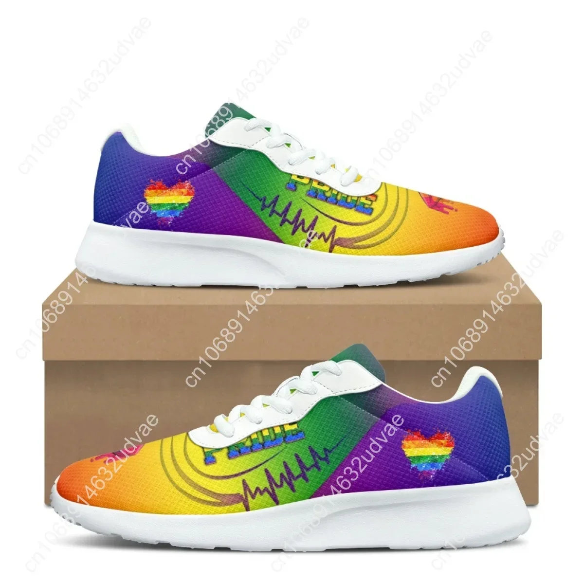 Fashion Pride Pattern Design for Women Home Yoga Fitness Shoe Cozy Shock Absorbing Wear-Resistant Ladies Outdoor Sneakers
