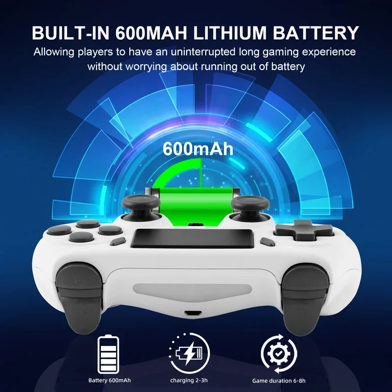 2026 NEW HOT Wireless Gamepad With 6-axis Gyroscope PC Joystick touchpad Dual Vibration For PS5 PS4 PC Multi-function Controller