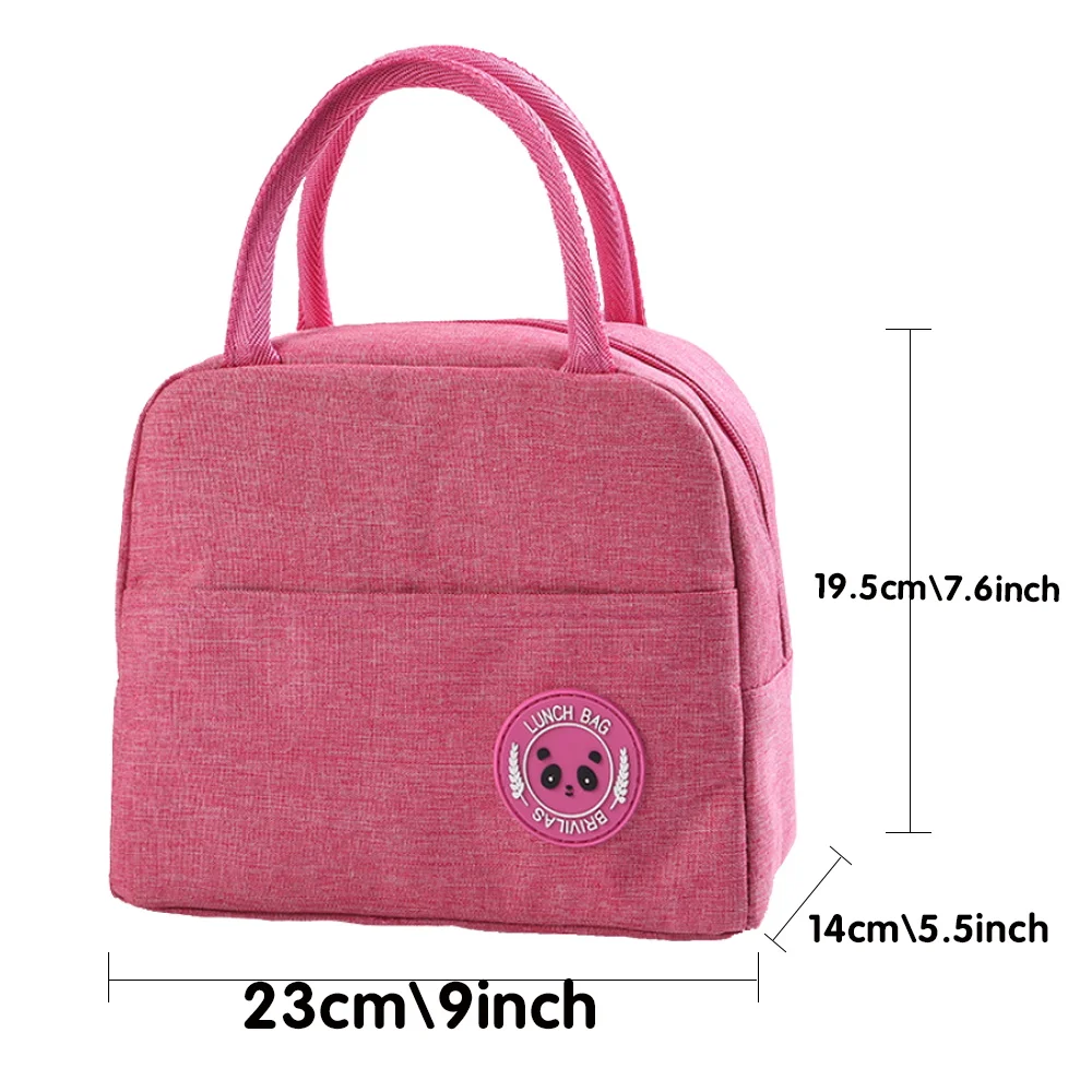 Canvas Lunch Box Bag Cooler Picnic School Food Insulated Dinner Camping Travel Handbag Lunch Bag Bento Bag Cooler Bag