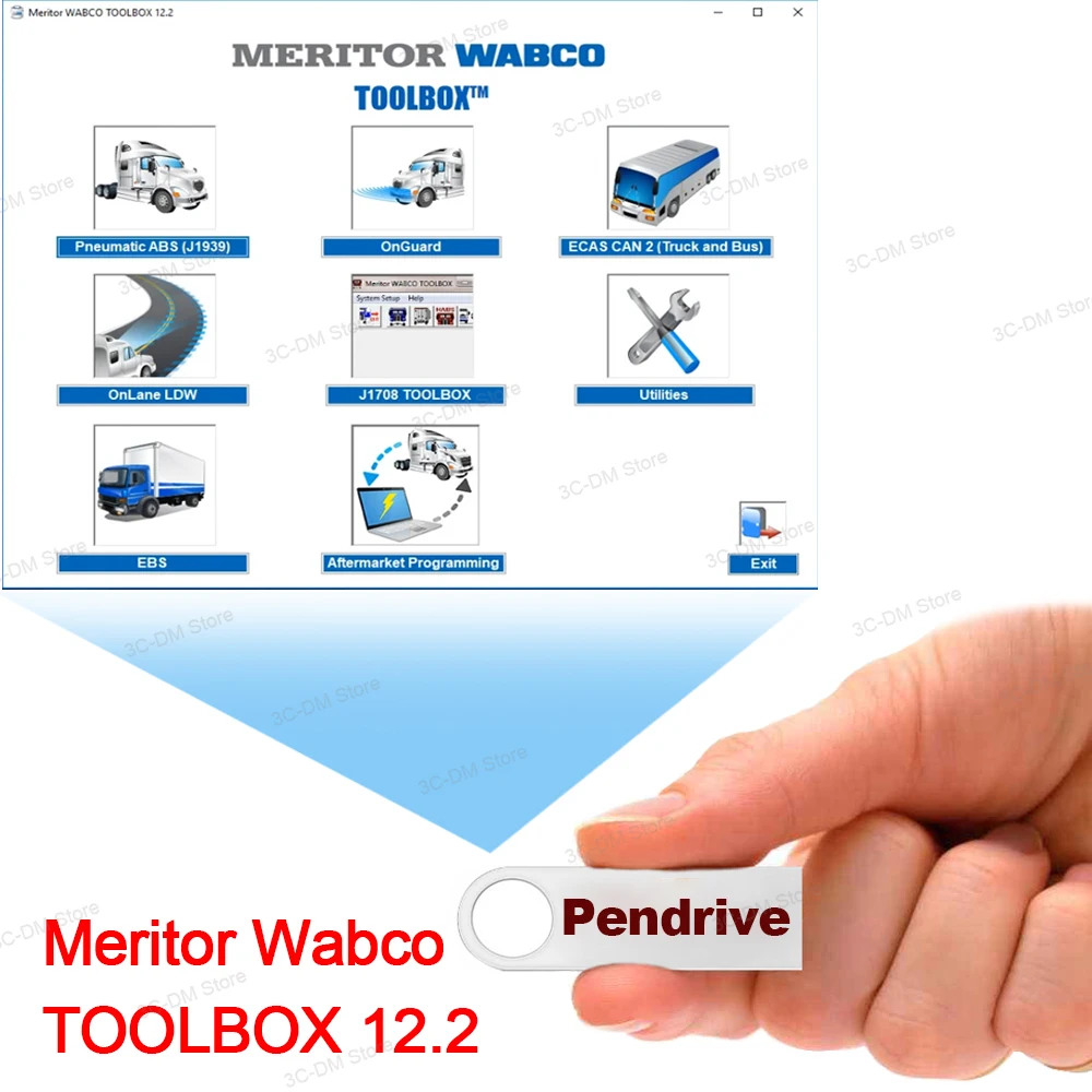 

Ящик для инструментов Meritor WABCO 12,2, английский, с трещинами 2016, неограниченная информация об обслуживании, руководство по диагностике для трактора, прицепа