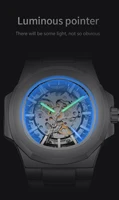 LONGLUX Men automatic mechanical watch luxury watches waterproof skeleton business cheap wholesale stainless steel gift watch 4