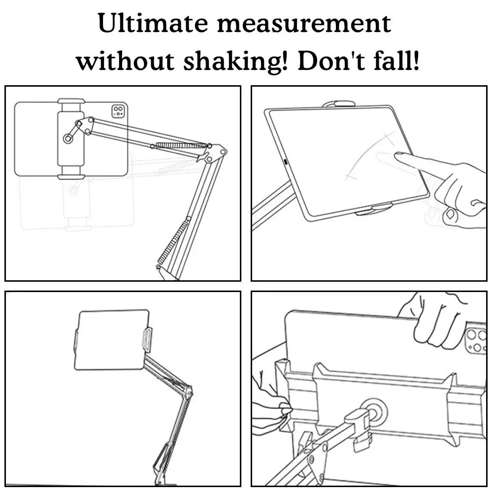Retractable Hidden Bedside Phone Tablet Holder 360° Rotating Flexible Desktop Phone Mount Lazy Bracket Bed Desk Tablet Stand