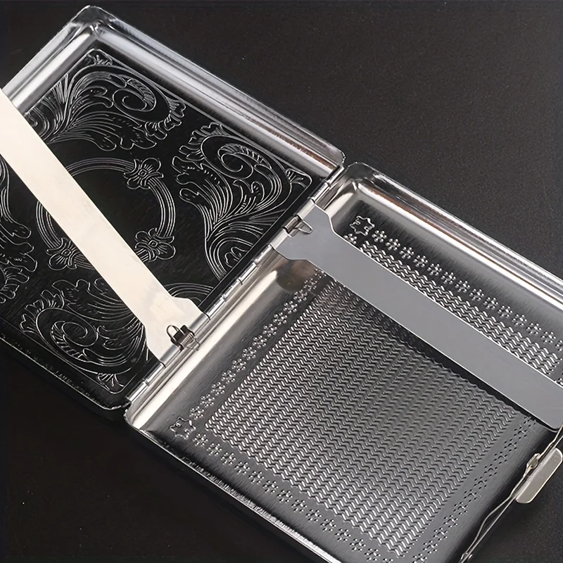 Vintage Double-Sided Spring Clip Cigarette Case - Holds 20 Cigarettes