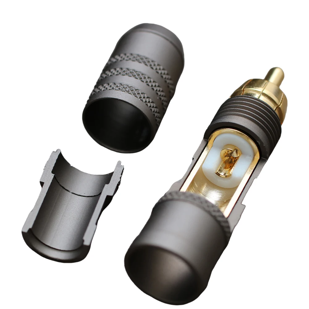 AAOTOKK 90 Gradi RCA Adattatore, Placcato in oro Angolo Retto RCA Maschio a RCA Femmina