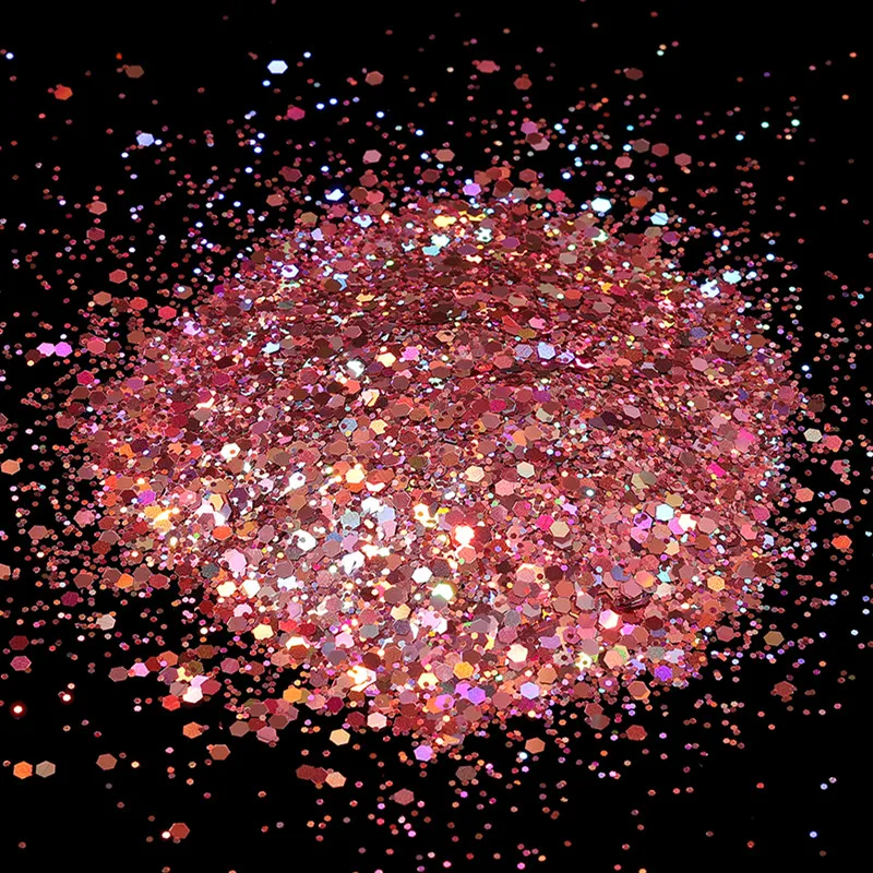 Holographic Chunky Glitter Flakes for DIY Nail Art & Epoxy Creations