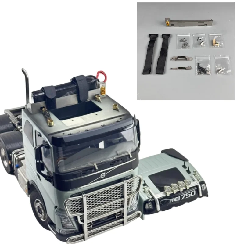Aspirazione Magnetica Set Soffitto Alto Cablaggio Batteria Di Stoccaggio Per 1/14 Tamiya Rc Truck Scania Actros Man Volvo Tamiya Lesu Parts