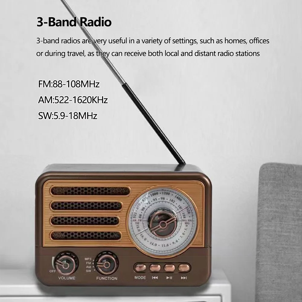 PRUNUS Portable Wooden Mini Radios Retro Radio FM altavoz Bluetooth 5.0  speaker AUX Cable Play desktop Radio wireless Vintage - AliExpress