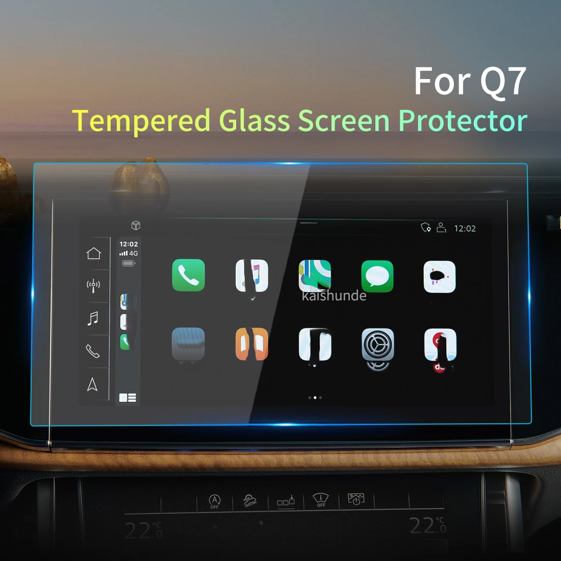 

Автомобильные наклейки, Защита экрана для Audi Q7 2023 защитная пленка из закаленного стекла, автомобильные аксессуары для навигации