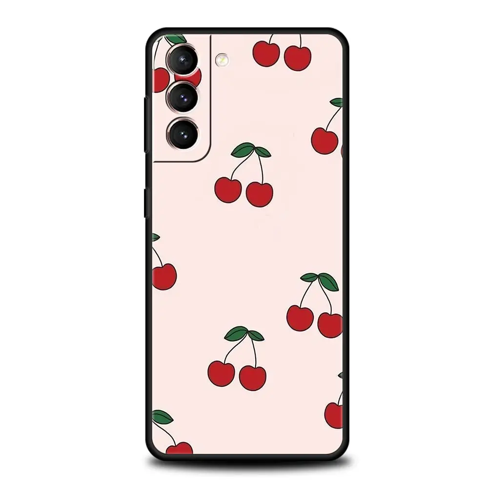 Charming Cherry Bow Soft Silicone Phone Case