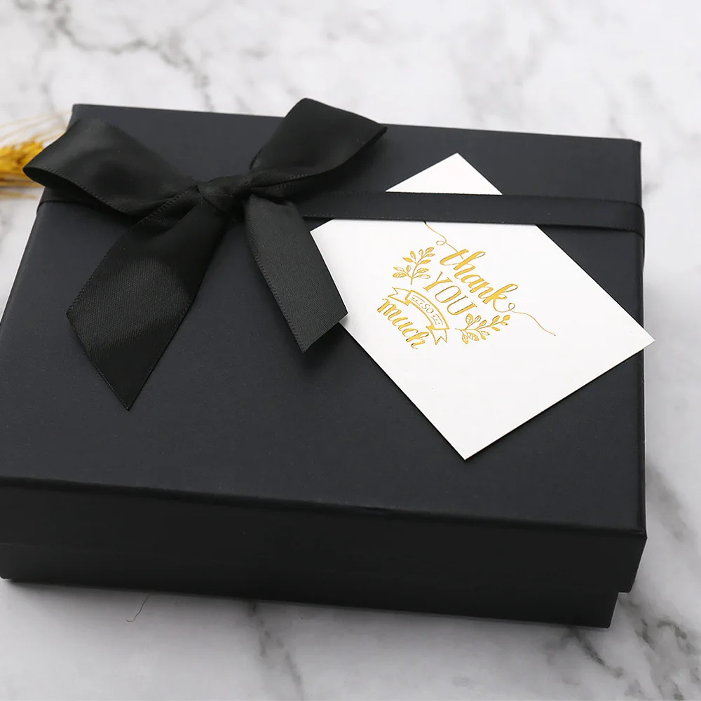 50pcs White Thank You Card Happy Birthday Gift Cards Wedding Baby Shower Christmas Packaging Decorations Festive Party Supplies