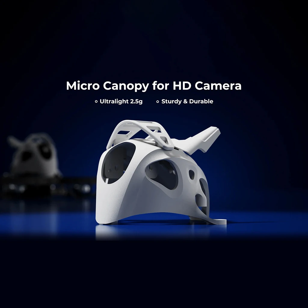 Détail de la canopée micro drone FPV pour caméra nano 14mm, compatible Walksnail Runcam, avec visserie