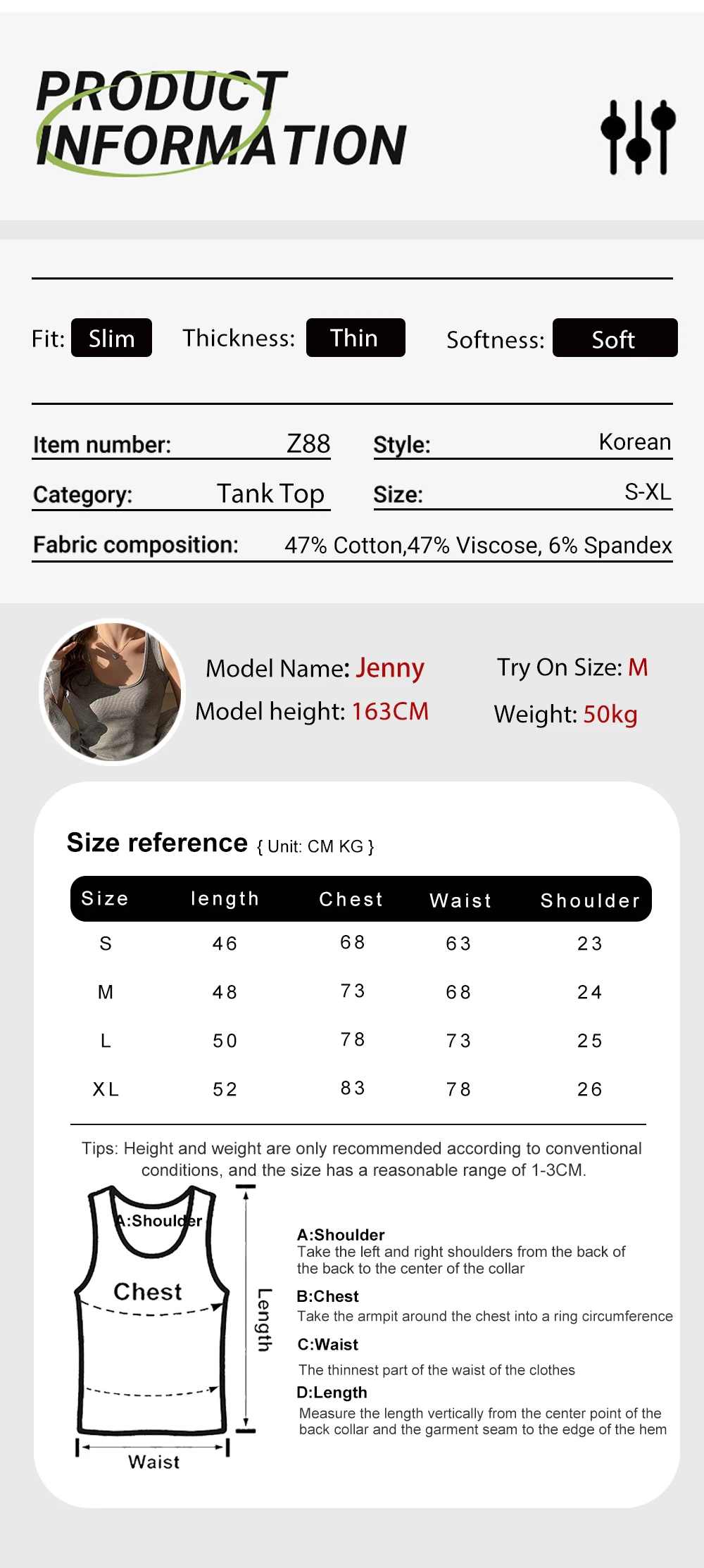Damen Einfarbiges Spitzen-Top im Koreanischen Stil, Sommerliches Trendiges Baumwoll-Unterhemd, Ärmelloses Camisole mit U-Ausschnitt, Bequemes Damen-Tanktop – Detail 1