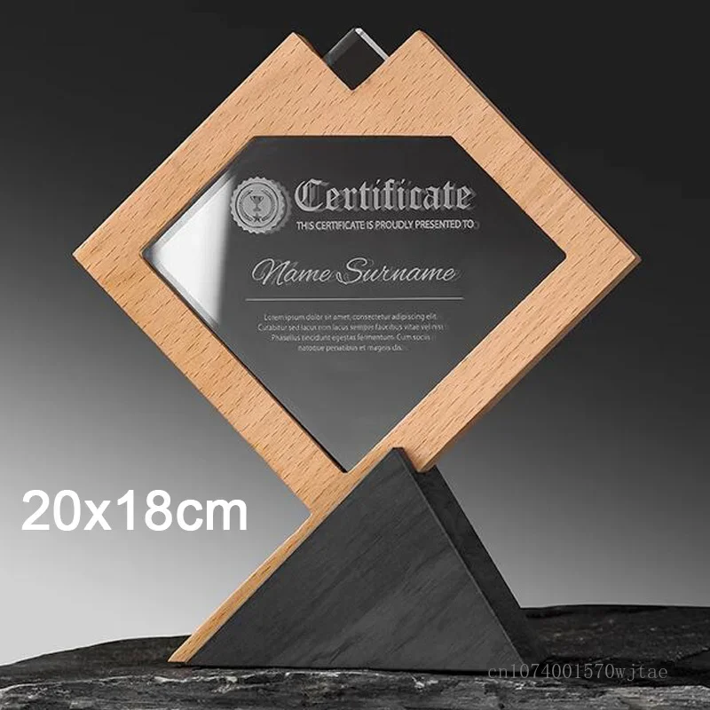 Customized Creative Inkstone Crystal Trophy Honor Medal Premium Company Excellent Employee Souvenir, Reward Home Decoration, 1Pc
