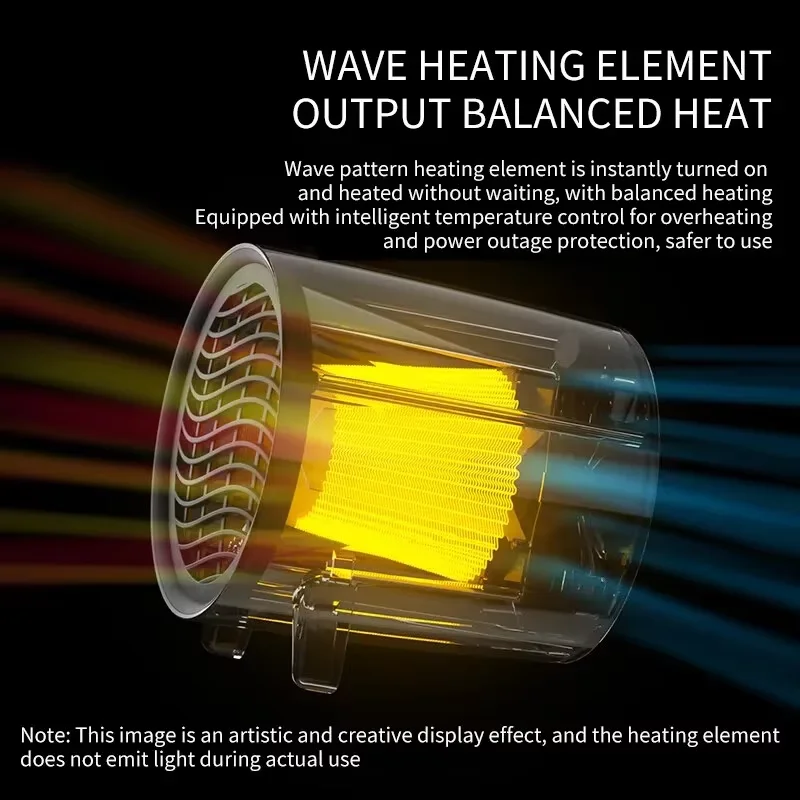 سخان كهربائي محمول لسطح المكتب بقدرة 600 وات |   جهاز تدفئة المروحة بدرجة حرارة ثابتة منخفضة الضوضاء لشتاء المكتب المنزلي