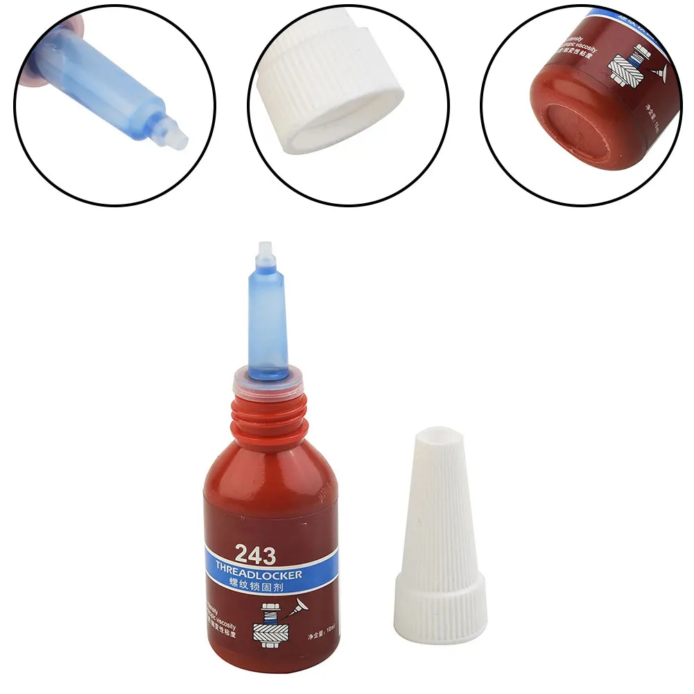 10ml Blue Thread-lockers Adhesive 243 Screw Glue Thread Locking Agents Anaerobic Anti-loose Medium Strength