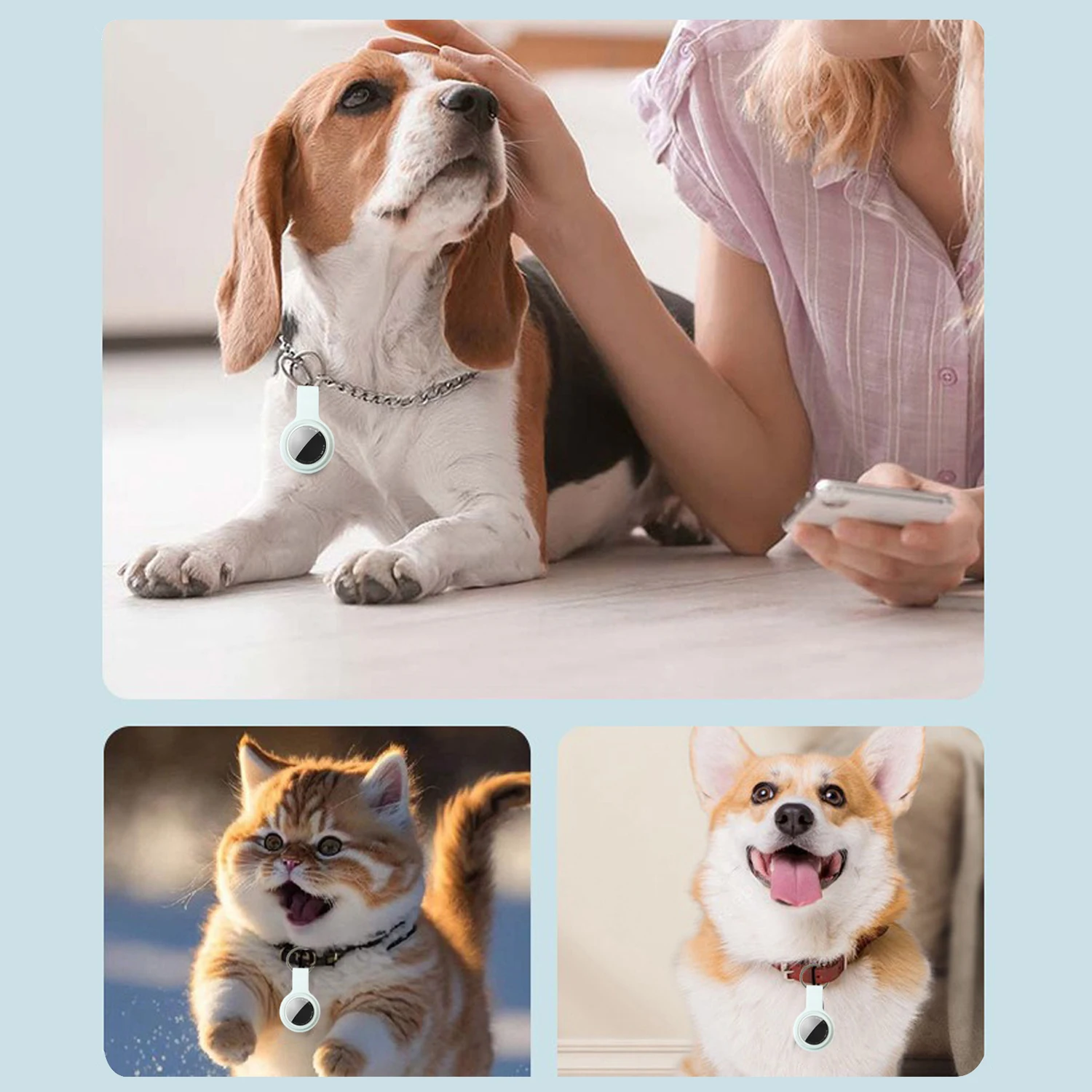 Pet Smart Locator Bluetooth Loss Prevention for Cat GPS Location Tracker for Dog Android and iPhone Includes Protective Case bluetooth tracker,smart tracker