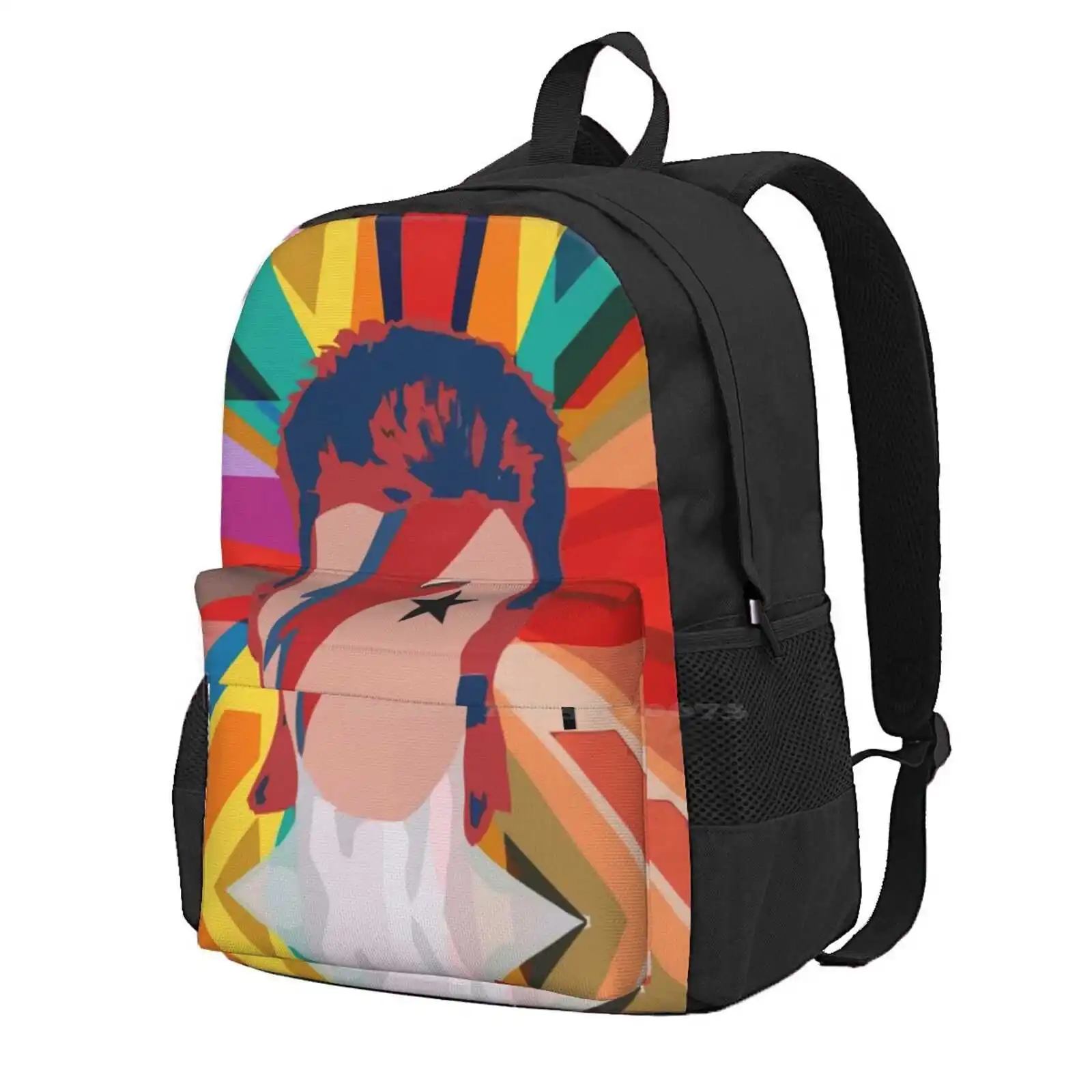 

Music  David  Bowie  4 School Bags For Teenage Girls Laptop Travel Bags 80s 70s Youtube 90s Meme Vinyl Happy Maniac Vintage