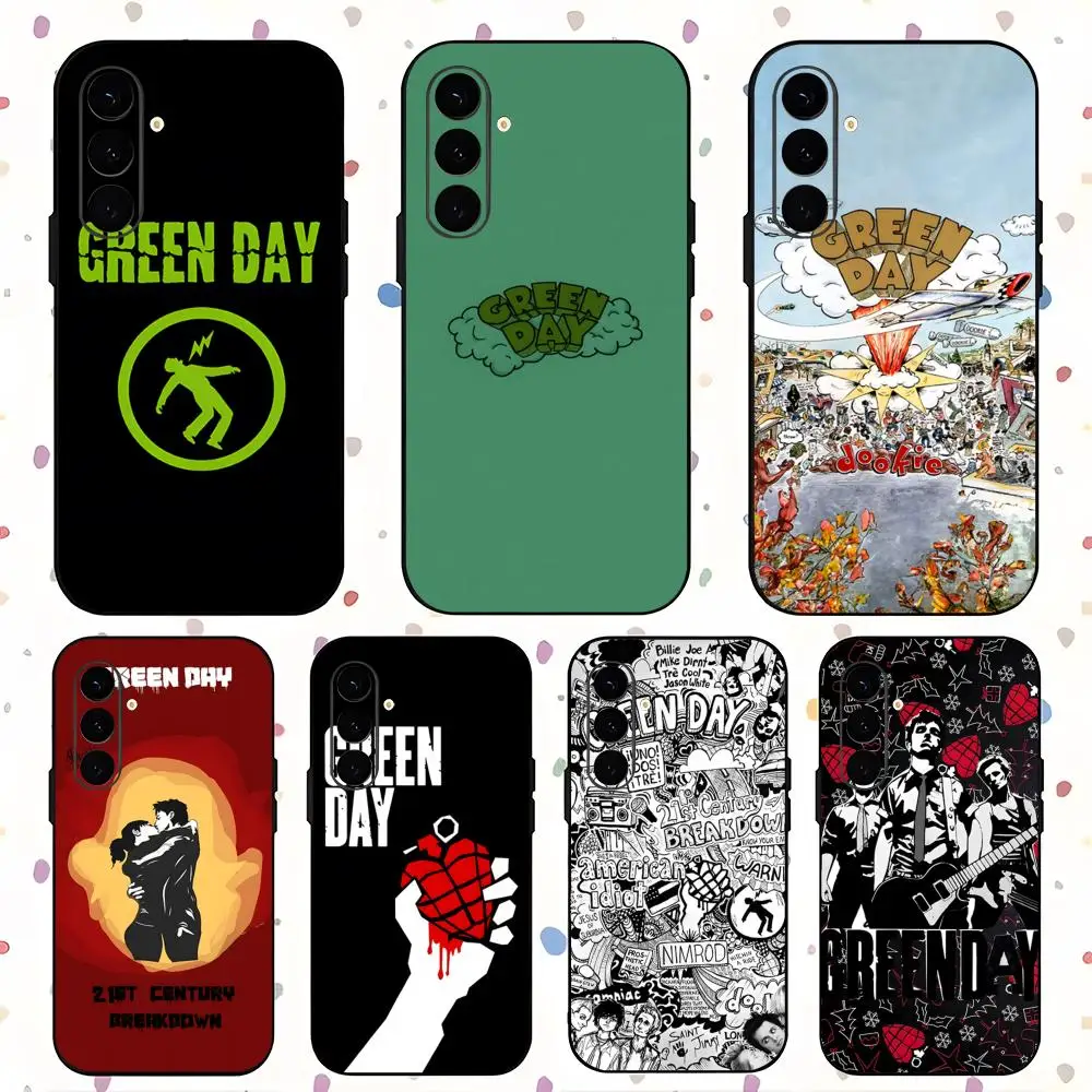 Vibrant Green Day Band Soft Black Phone Case