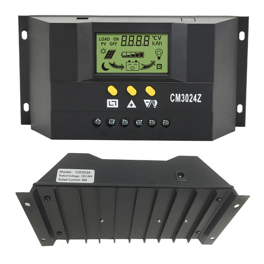 cm3024z gerador controlador de carga solar painel solar em casa 30a 12v 24v 05