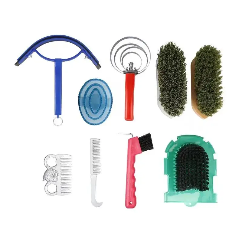 

Horse Grooming Brushes Mane Tail Comb Cleaning Tool Take Care of Horses Equestrian Equipment Hight Quality Grooming Kit