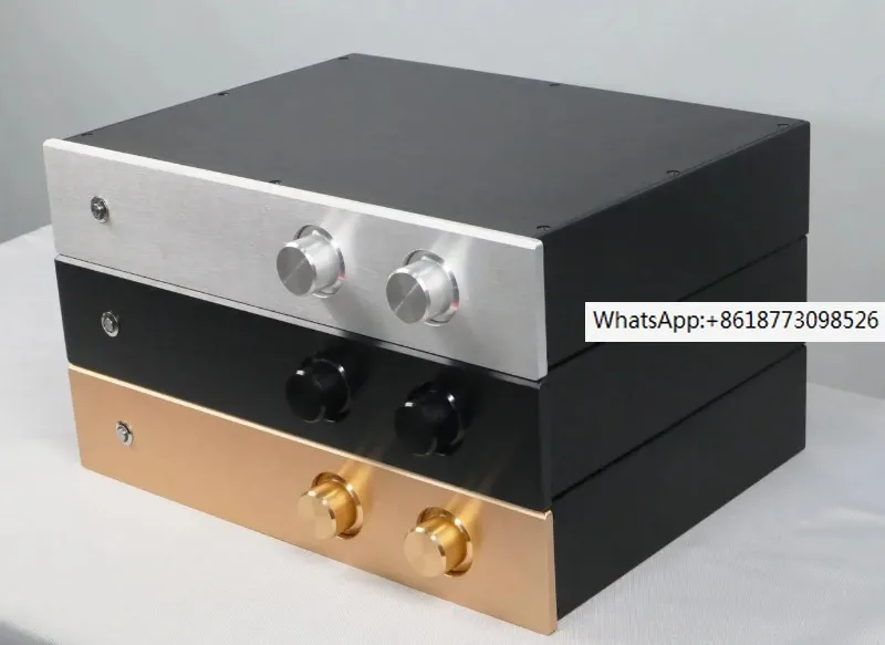 

Полностью алюминиевый корпус HiFi DIY Audio чехол для предусилителя усилитель мощности шасси 4308 серебристо-черная золотистая панель на выбор