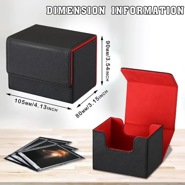 고품질 PU 가죽으로 만들어진 트레이딩 카드 상자