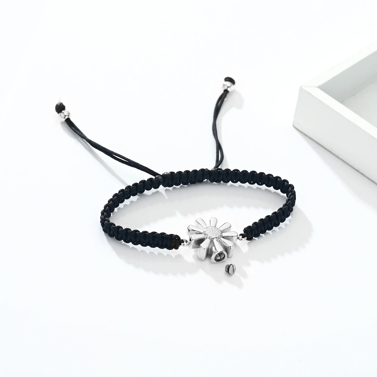Sunflower Urns Cremation Bracelet Adjustable Memorial Jewelry For Human/Pet Ashes Women's Gift Keepsake Stainless Steel