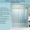 56" - 60" W x 76" H Frameless Soft-closing Single Sliding Shower Door, 1/4" (6mm) Tempered Glass with Explosion-proof Coating 2