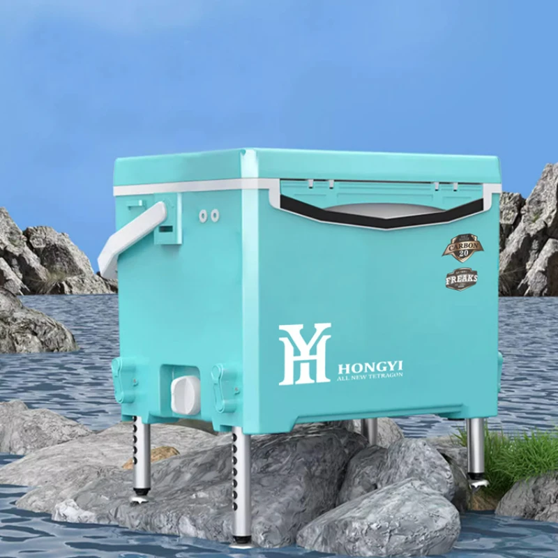 

20L Ultra-light Can Sit Fishing Box Outdoor Camping Portable Fishing Tools Box Multi-functional Four-leg Lifting Fishing Tackle