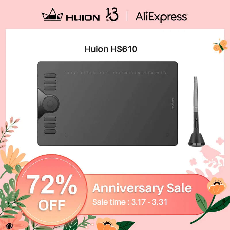 HUIONHS610GraphicTabletsDigitalPenTabletPhoneDrawingTablet