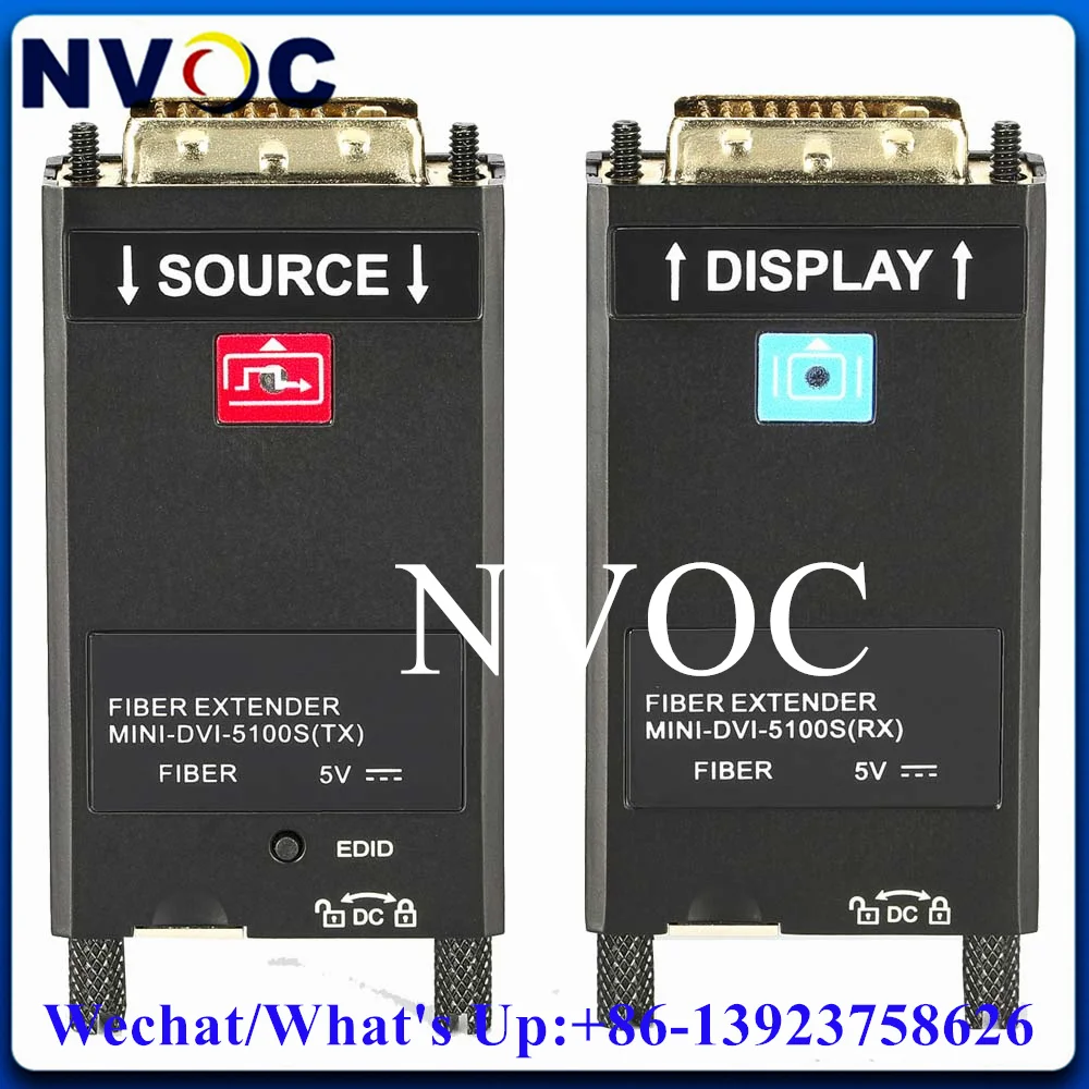 Hot Swap 3840*2160P Mini 4K @ 60Hz Convertitore Di Estensione In Fibra Ottica Dvi Con Audio Stereo Sm Sx Single Core Lc Port 1Km Di Trasmissione