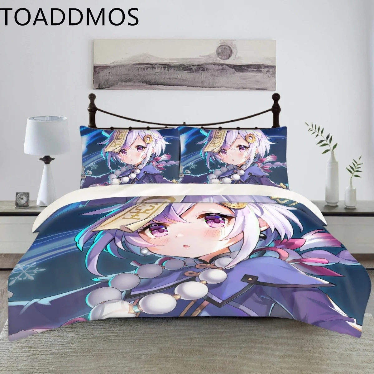 

TOADDMOS Genshin Impact Game Print Duvet Cover Cartoon King Size Bedding Set Girls Kids Bedroom Home Decor Gift Comforter Sets