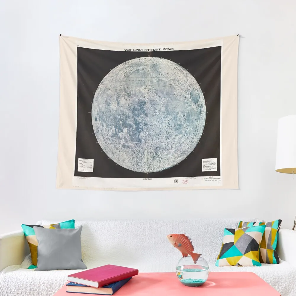 Mosaico Di Riferimento Lunare: Lem-1 (Mappa Della Luna Dal 1966) Arazzo Decorazione Estetica Arazzo Anime Decor